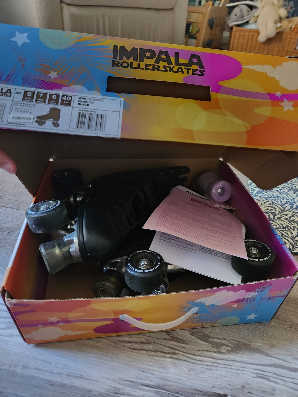 Impala Black Roller Skates - Classic Quad Skates